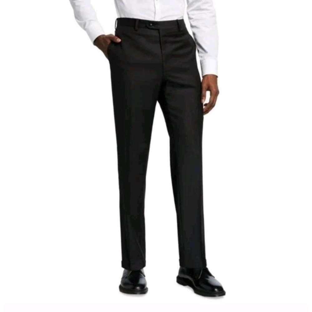 Zanetti Lanificio DI Biella Dress Formal Suit Pants Wool Mens 44L Unhemmed